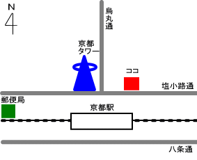 京都駅前 ダイニング レストラン ディッシィズ の地図