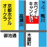 ホワイトキャンドル 木屋町御池店の地図