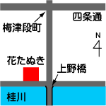 花たぬき 梅津店の地図